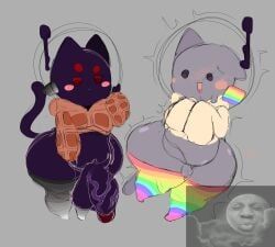 ishowspeed, nyan_cat, tac_nayn, astronaut_helmet, black_fur