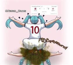 hatsune_miku, vocaloid, ketrita, 2girls, arms_up