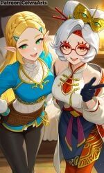princess_zelda, purah, purah_(age_of_calamity), purah_(tears_of_the_kingdom), zelda_(breath_of_the_wild)