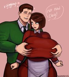 bloberta_puppington, clay_puppington, moral_orel, kinkysoldiers, 1girl1boy