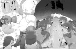 shinolara, 1boy, fellatio, goblin, goblin_female