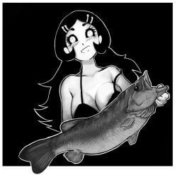 bait-chan, 4chan, drawfag, 1girls, areolae