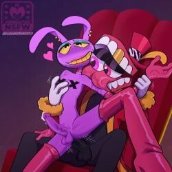 caine_(the_amazing_digital_circus), jax_(the_amazing_digital_circus), glitch_productions, the_amazing_digital_circus, aribujitosnsfw