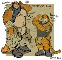 djtaka, age_difference, anthro, barazoku, bedroom_eyes