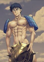 shin_(kingdom), kingdom, allenchen0310, 1boy, abs
