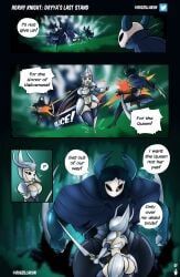 dryya_(hollow_knight), the_infection_(hollow_knight), traitor_lord, hollow_knight, bugzilla