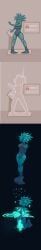galaxiedraws, alien_girl, bioluminescence, breasts, comic