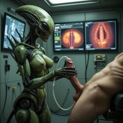 wetnightmare, 1boy, 1girls, abused_male, alien