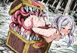 frieren, mimic_chest, frieren_beyond_journey's_end, sousou_no_frieren, blush