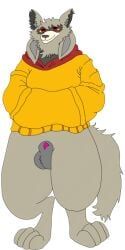animal_genitalia, anthro, clothing, digitigrade, furroi