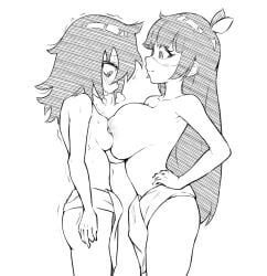 kuroki_tomoko, kuruminha, watashi_ga_motenai_no_wa_dou_kangaetemo_omaera_ga_warui!, drawfag, 2girls