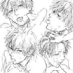 hijikata_toshiro, gintama, ken_dog, blush, censored