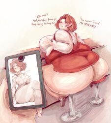 gorgeouswaifudom, 1girls, ass, bbw, before_and_after