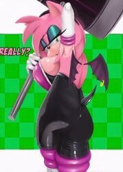 amy_rose, amy_the_bat, rouge_the_bat_(cosplay), sega, sonic_(series)