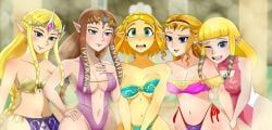 princess_zelda, zelda_(hyrule_warriors), zelda_(ocarina_of_time), zelda_(skyward_sword), zelda_(tears_of_the_kingdom)