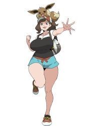 eevee, elaine_(pokemon), pokemon, ma0szeone, 1girl