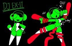 dj_exit_(minus8), alexonjaychara, 1girls, abdominal_bulge, baseball_cap