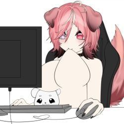 anniepants02, indie_virtual_youtuber, rainenleaf, 1girls, big_breasts