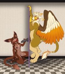mythology, antiroo, anthro, anthro_on_anthro, avian