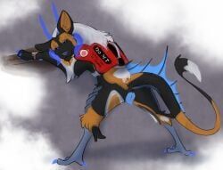 herald_(heraldicmage), mythology, heraldicmage, african_wild_dog, animal_genitalia