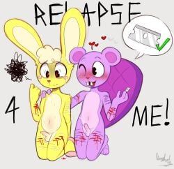 cuddles_(htf), toothy_(htf), happy_tree_friends, ccruelangel, anthro