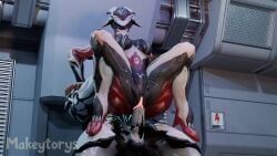 garuda_(warframe), rhino_(warframe), warframe, makeytorys, 1boy