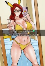 pikachu_(cosplay), sophie_(living_with_hipstergirl_and_gamergirl), living_with_hipstergirl_and_gamergirl, snapchat, ai_jago_dibuja