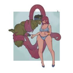 olive_(potaroe), potaroe, after_handjob, arms_behind_back, arms_tied_behind_back