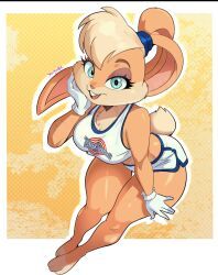 lola_bunny, space_jam, silvermaster67, basketball_jersey, basketball_shorts