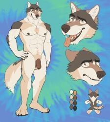 drewzy_(artist), abs, abstract_background, anthro, big_muscles