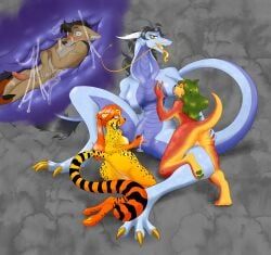 alinzie_(kinzhal), kyoma_(mossydune), mango_(kinzhal), zhuro_(kinzhal), mythology