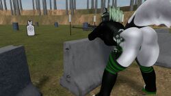 vrchat, anthro, ass_focus, big_ass, from_behind