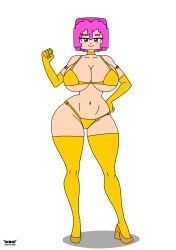pinke_(pinkechan), minecraft, ruby_hime, 1girls, big_breasts