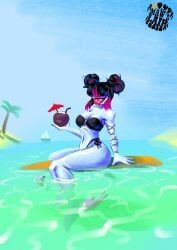maw_(mawslair), maws_lair, beach, bikini, black_hair