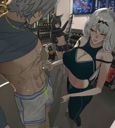 hoshimi_miyabi, wise_(peaceful_waves)_(zenless_zone_zero), wise_(zenless_zone_zero), yixuan_(zenless_zone_zero), mihoyo