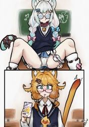 dokibird, dokibird_(dokitty), dokibird_(school_outfit), dragoon_(dokibird), mint_fantome