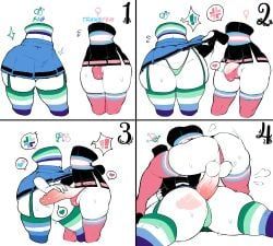 dizzyspells, !!, 1boy, 1girls, 4_panel_comic
