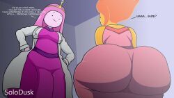 flame_princess, princess_bubblegum, adventure_time, solodusk57, 1futa