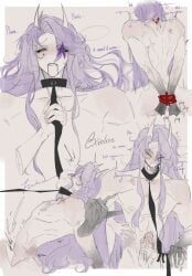 jester_(the_freak_circus), the_freak_circus, black_choker, blush, blushing_at_viewer