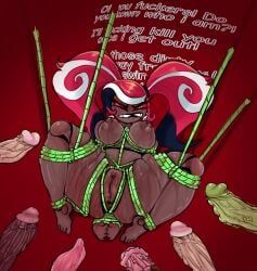 velvette, hazbin_hotel, worms_heads, 1girls, angry