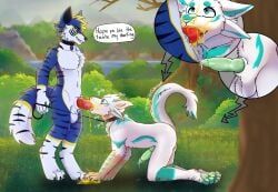 mythology, all_fours, animal_genitalia, animal_penis, anthro