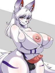 yuko_dp, animal_genitalia, animal_penis, anthro, areola