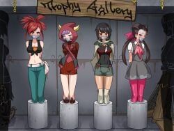 courtney_(pokemon), female_team_aqua_grunt, flannery_(pokemon), roxanne_(pokemon), zinnia_(pokemon)