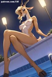 gazelle_(zootopia), fiff, 1girls, ass, ass_focus