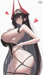 goetz_von_berlichingen_(azur_lane), azur_lane, 1girl, black_hair, black_leotard