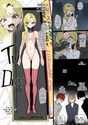 luxsumildo, 1girls, 3boys, blonde_female, blonde_hair