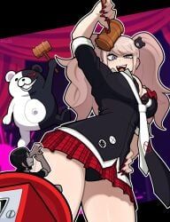 enoshima_junko, ikusaba_mukuro, junko_enoshima, monokuma, mukuro_ikusaba