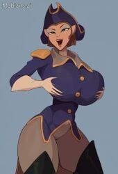 captain_amelia, disney, treasure_planet, kingkongdong_(ai_artist), rampage0118