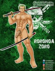 roronoa_zoro, one_piece, castelsbungalow, 1boy, abs