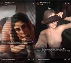 dina_(the_last_of_us), ellie_(the_last_of_us), snapchat, the_last_of_us, the_last_of_us_2